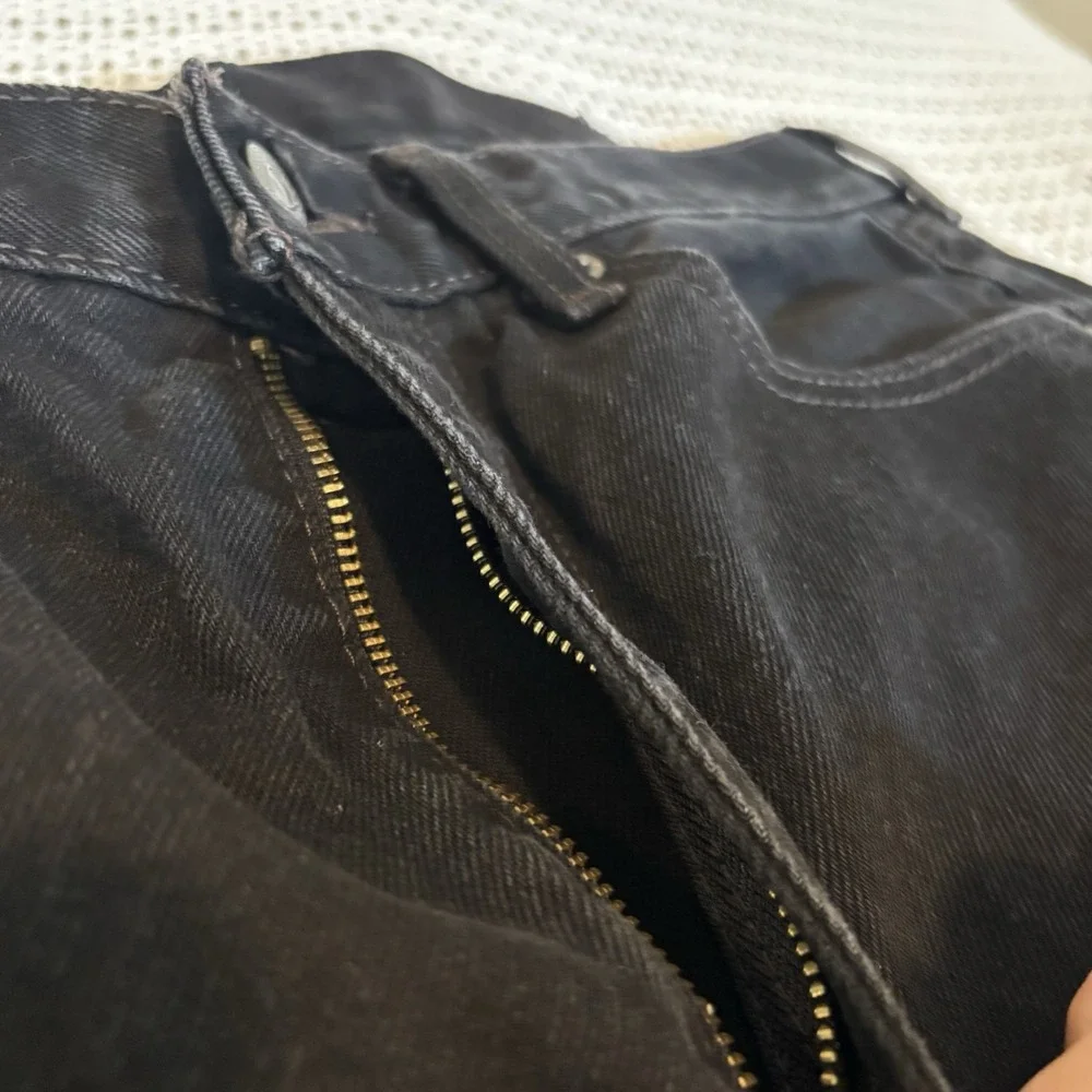 Levi's 505 Jeans Men's 36x34 Black Denim Relaxed Fit Straight Leg Y2K Vintage